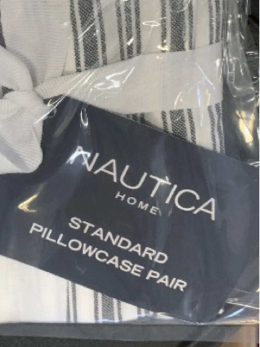 Nautica Home Standard Pillowcase Pair - BLUE STRIPE 100% Cotton